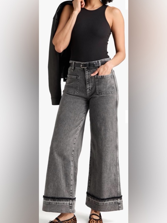 rag & bone Denim - Rag & Bone Melina Patch Pockets Wide Leg Jeans